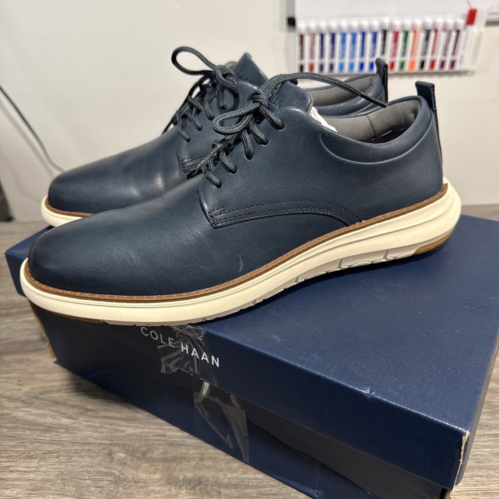 Cole Haan Men's Grand Remix Oxford Dress Shoe Navy Size 10 - Picture 5 of 10